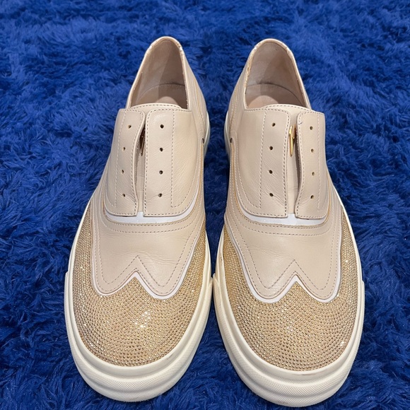 Giuseppe Zanotti Leather Studded  Slip-On Sneakers Womens 10 - Picture 3 of 13
